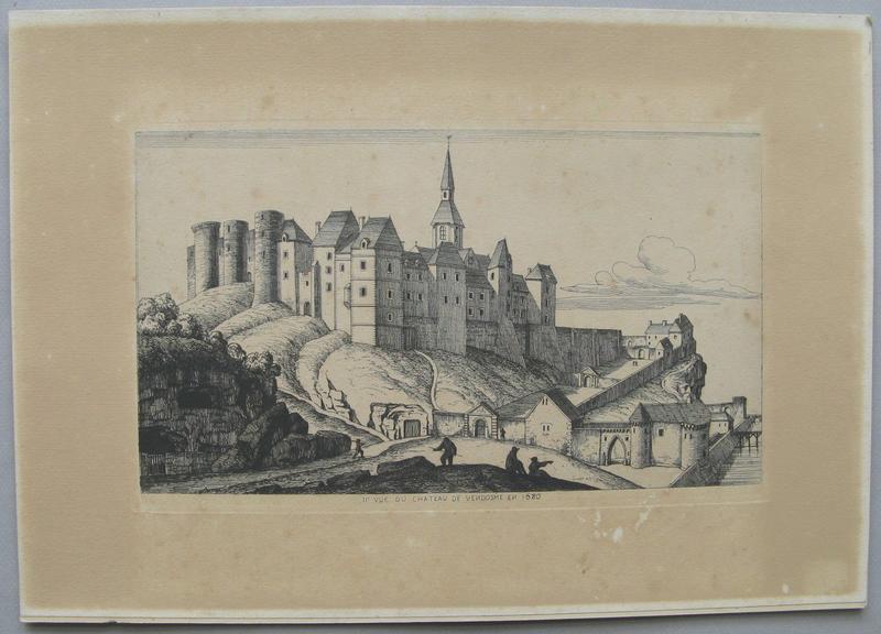 Le Vieux Vendôme (08) : Vue du Château de Vendôme en 1680, Louis Armand Queyroy, 1867