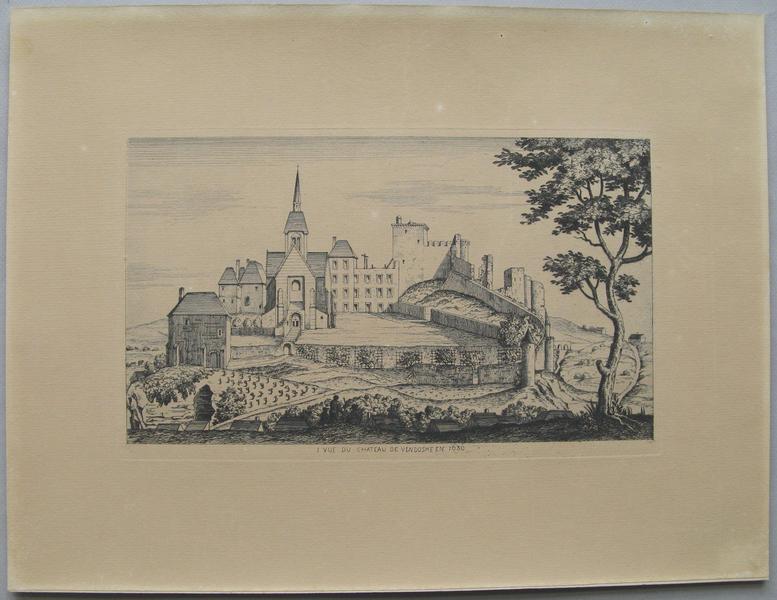Le Vieux Vendôme (09) : Vue intérieure du château de Vendôme en 1680, Louis Armand Queyroy, 1867