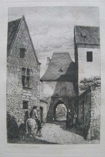Le Vieux Vendôme (11) : Ancienne Porte, rue Ferme à Vendôme, Louis Armand Queyroy, 1867
