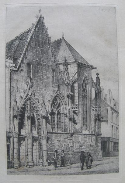 Le Vieux Vendôme (16) : Vue de la Chapelle Saint-Jacques à Vendôme, Louis Armand Queyroy, 1867