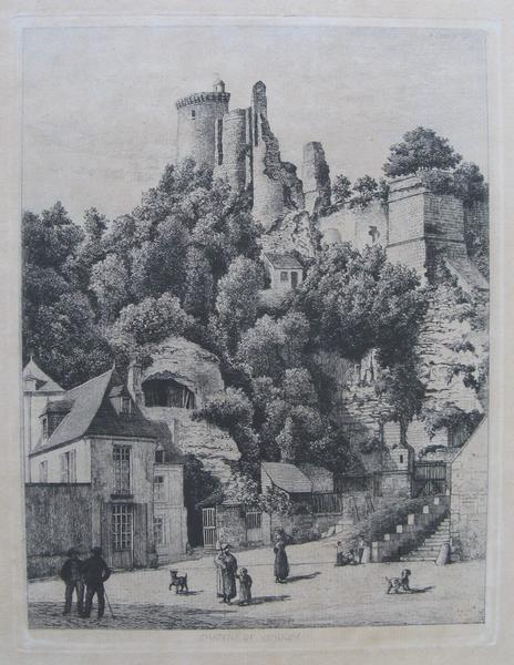 Le Vieux Vendôme (18) : Vue du Château de Vendôme, Louis Armand Queyroy, 1867