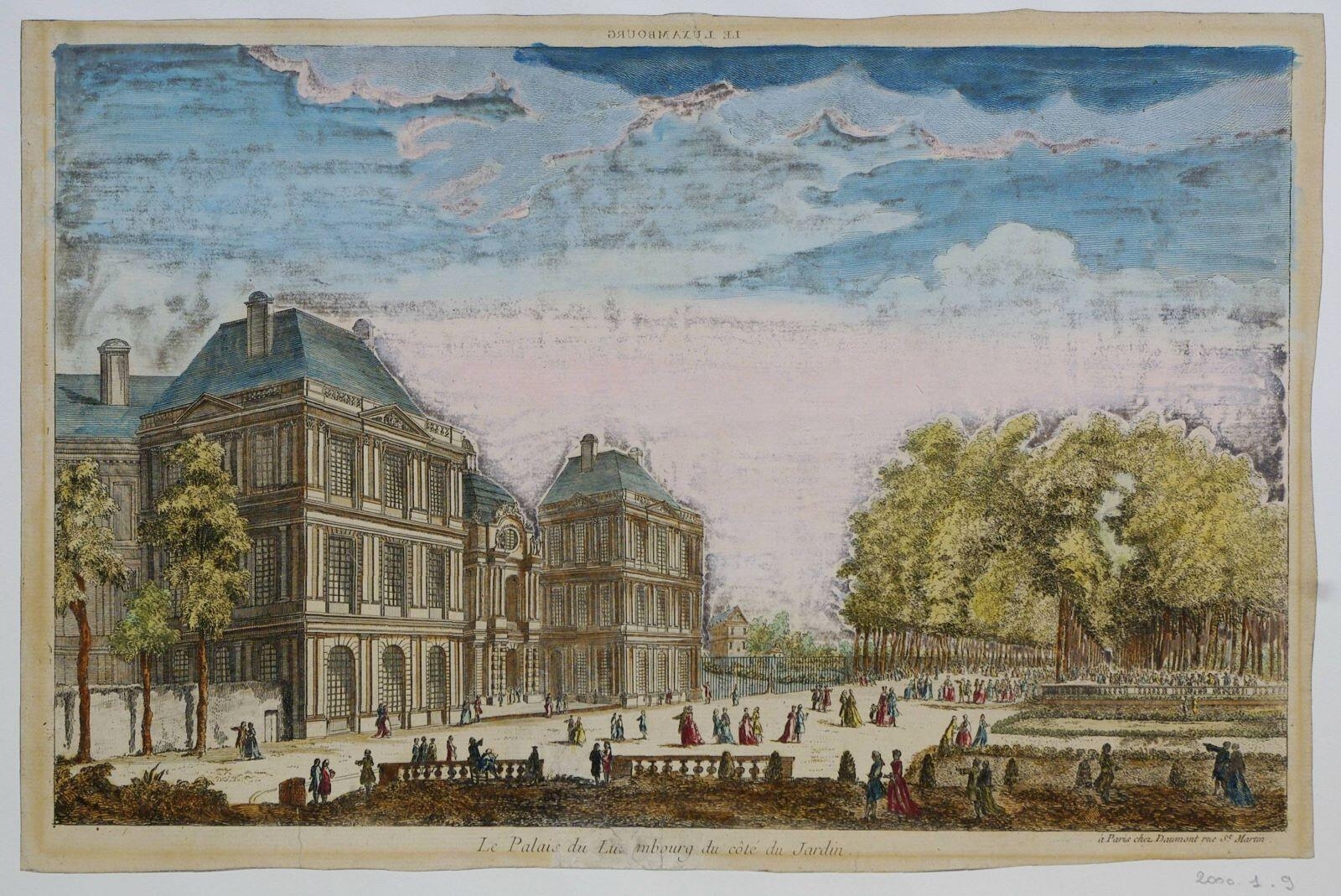 Le Palais du Luxembourg du côté du Jardin (titre inscrit) - Vue d'optique_0