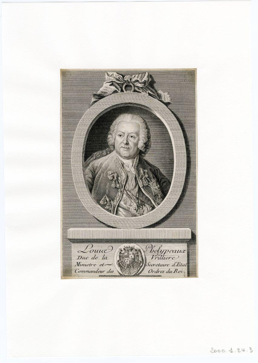 Louix Phélypeaux / Duc de la Vrillière / Ministre et Secrétaire d’Etat / Commandeur des Ordres du Roi. (titre inscrit)_0