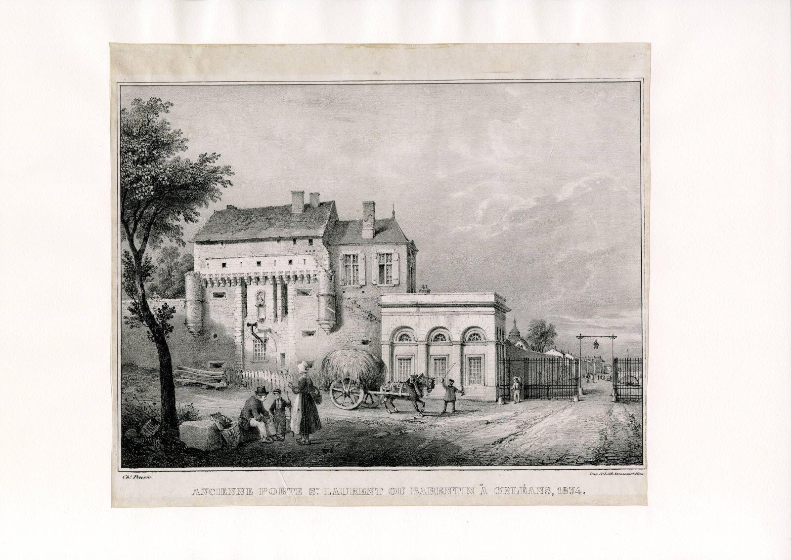 Ancienne porte St. Laurent ou Barentin à Orléans, 1834. (titre inscrit)_0