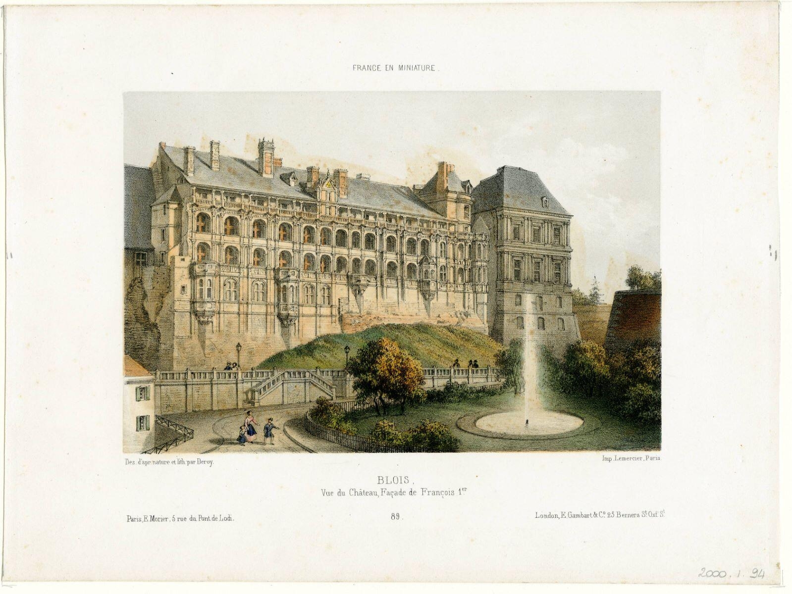 France en miniature. / Blois. / Vue du Chateau, Façade de François 1er (titre inscrit)_0