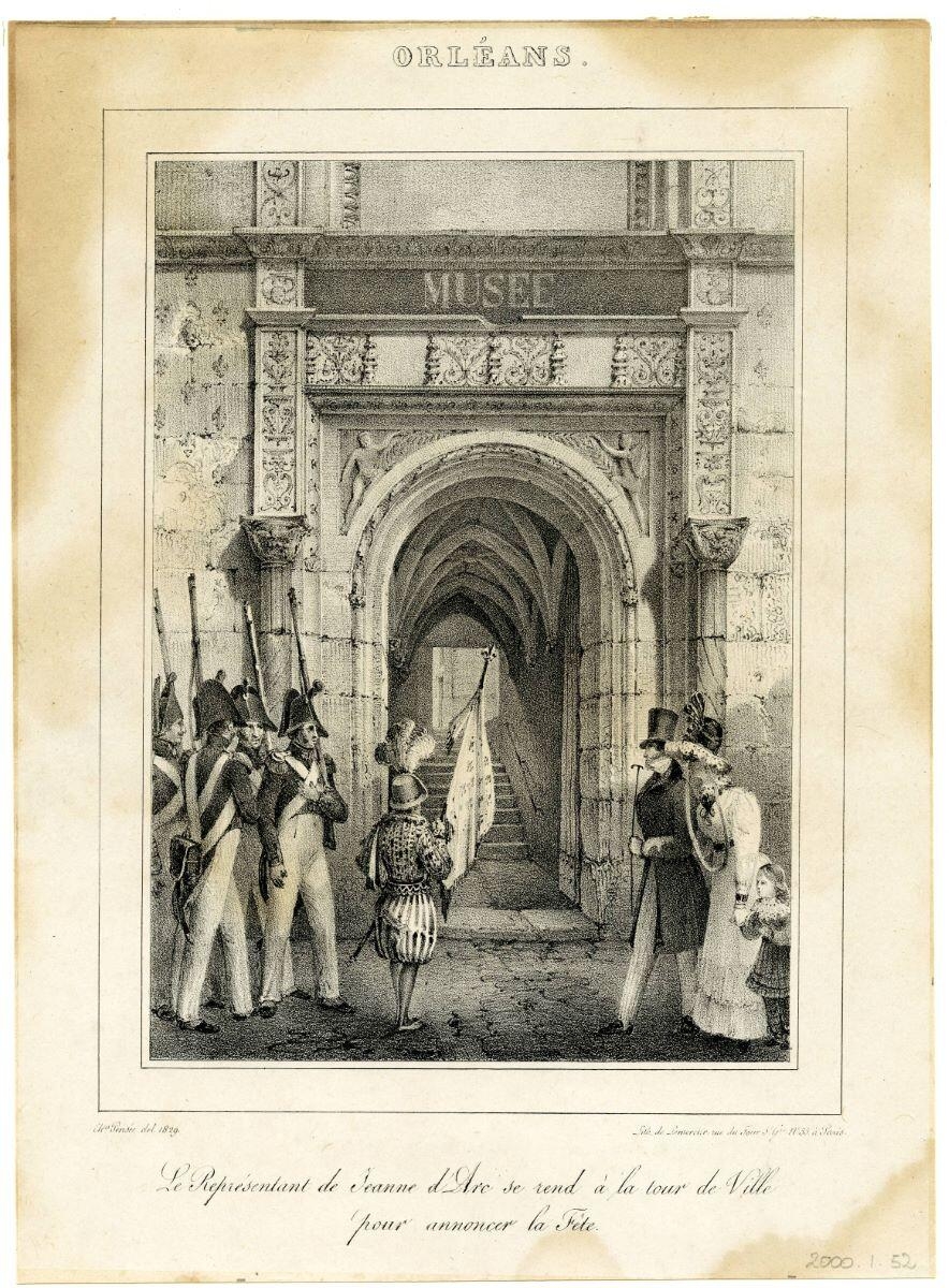 Orléans  - Le Représentant de Jeanne d’Arc se rend à la tour de Ville / pour annoncer la fête (titre inscrit)_0