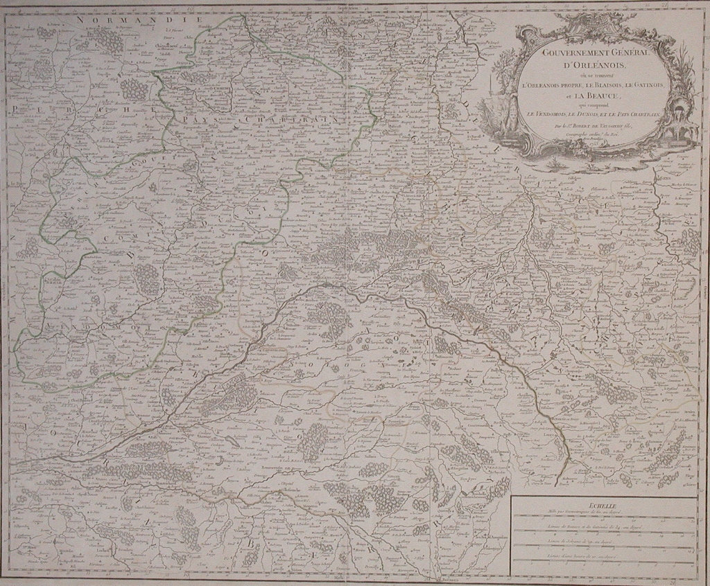 Gouvernement général / d’Orléanois / où se trouvent / l’Orléanois propre, le blaisois, Gatinois / et la beauce / qui comprend / le Vendomois, le Dunois et le pays Chartrain (titre inscrit)_0