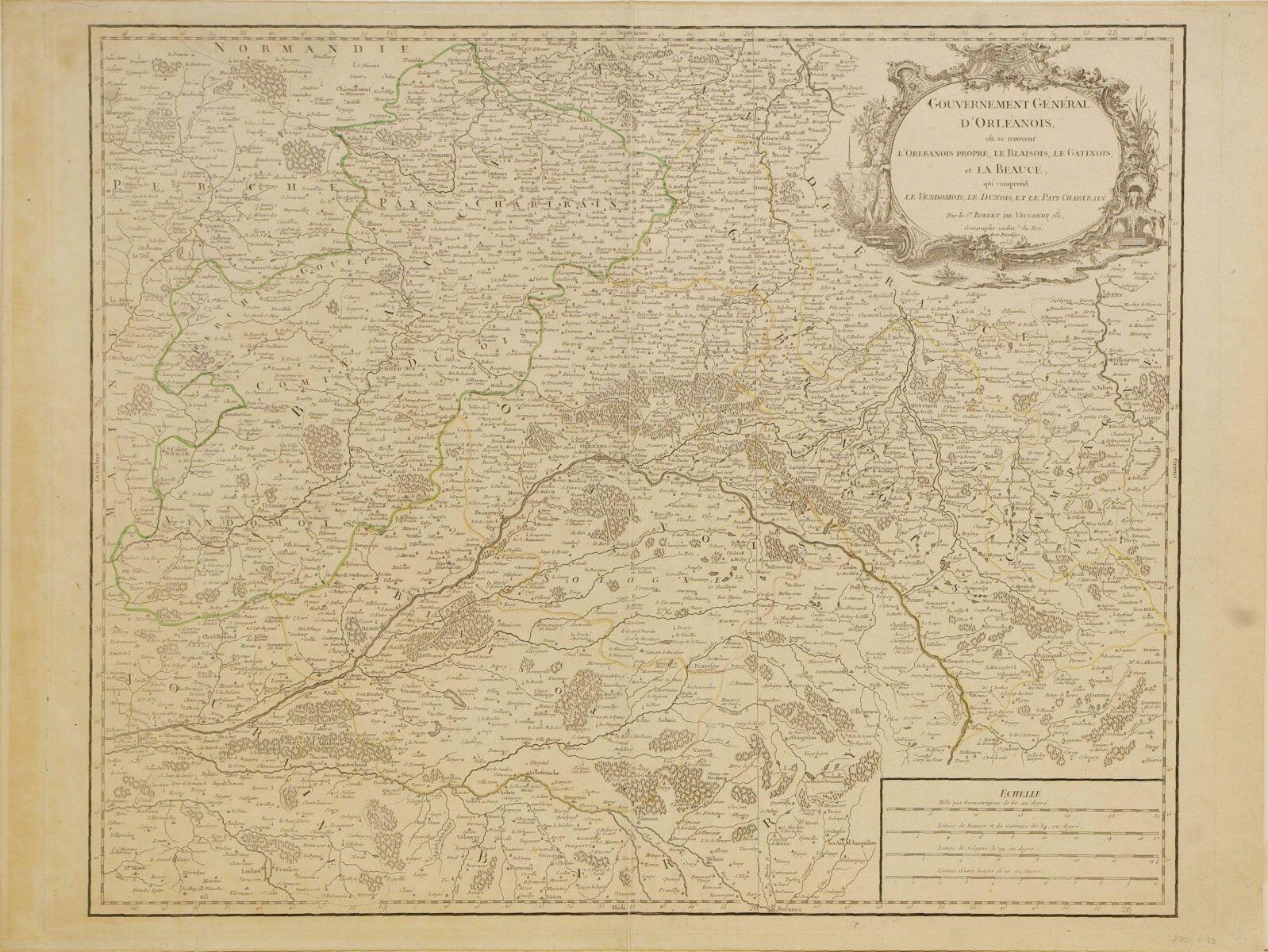 Gouvernement général / d’Orléanois / où se trouvent / l’Orléanois propre, le blaisois, Gatinois / et la beauce / qui comprend / le Vendomois, le Dunois et le pays Chartrain (titre inscrit)_1
