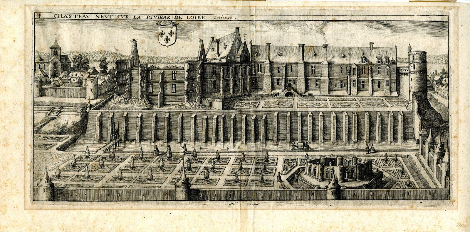 Chasteau Neuf sur la rivière de Loire Orléanais (titre inscrit), Claude Chastillon, 17e siècle