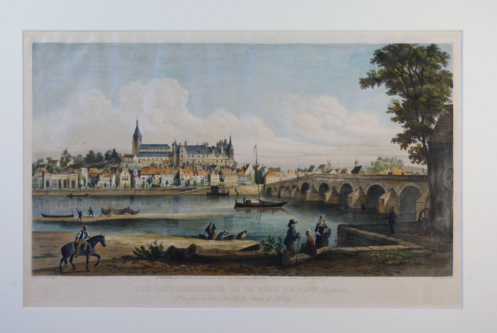 Vue panoramique de la ville de Gien, (Loiret). / Prise près du Cail, du côté du Village de Poilly (titre inscrit)_0