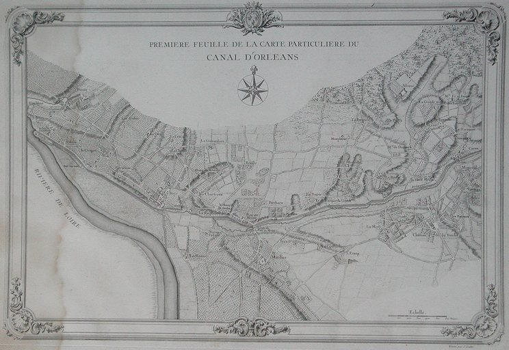 PremiEre feuille de la carte particuliEre du / canal d'OrlEans (titre inscrit)_0