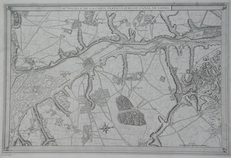 IIIE. feuille de la carte particuliEre du canal de Loing. (titre inscrit)_0