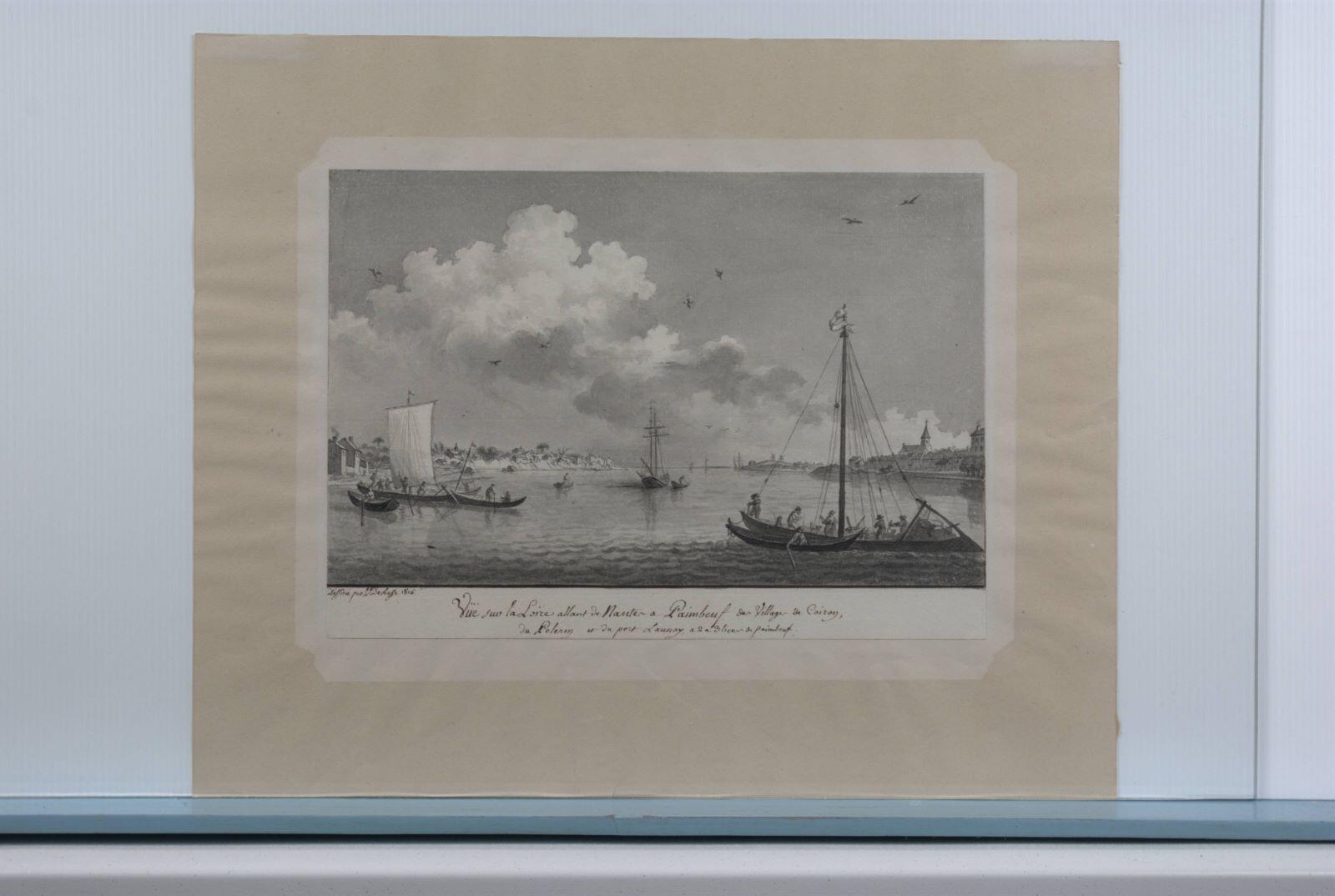 Vue sur la Loire allant de nantes à Paimbeuf des villages de Coiron, / du Pelerin et du port  Launay, a 2 à 3 lieues de paimboeuf  (titre inscrit)_0