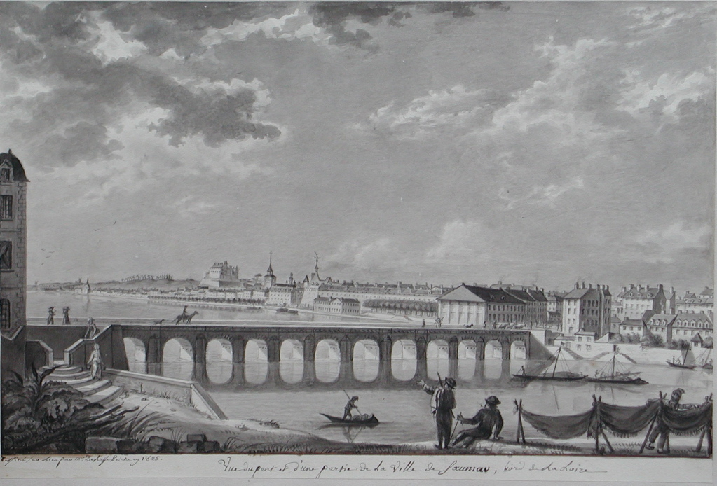 Vue du pont et d’une partie de la Ville de Saumur, bord de la Loire. (titre inscrit)_0