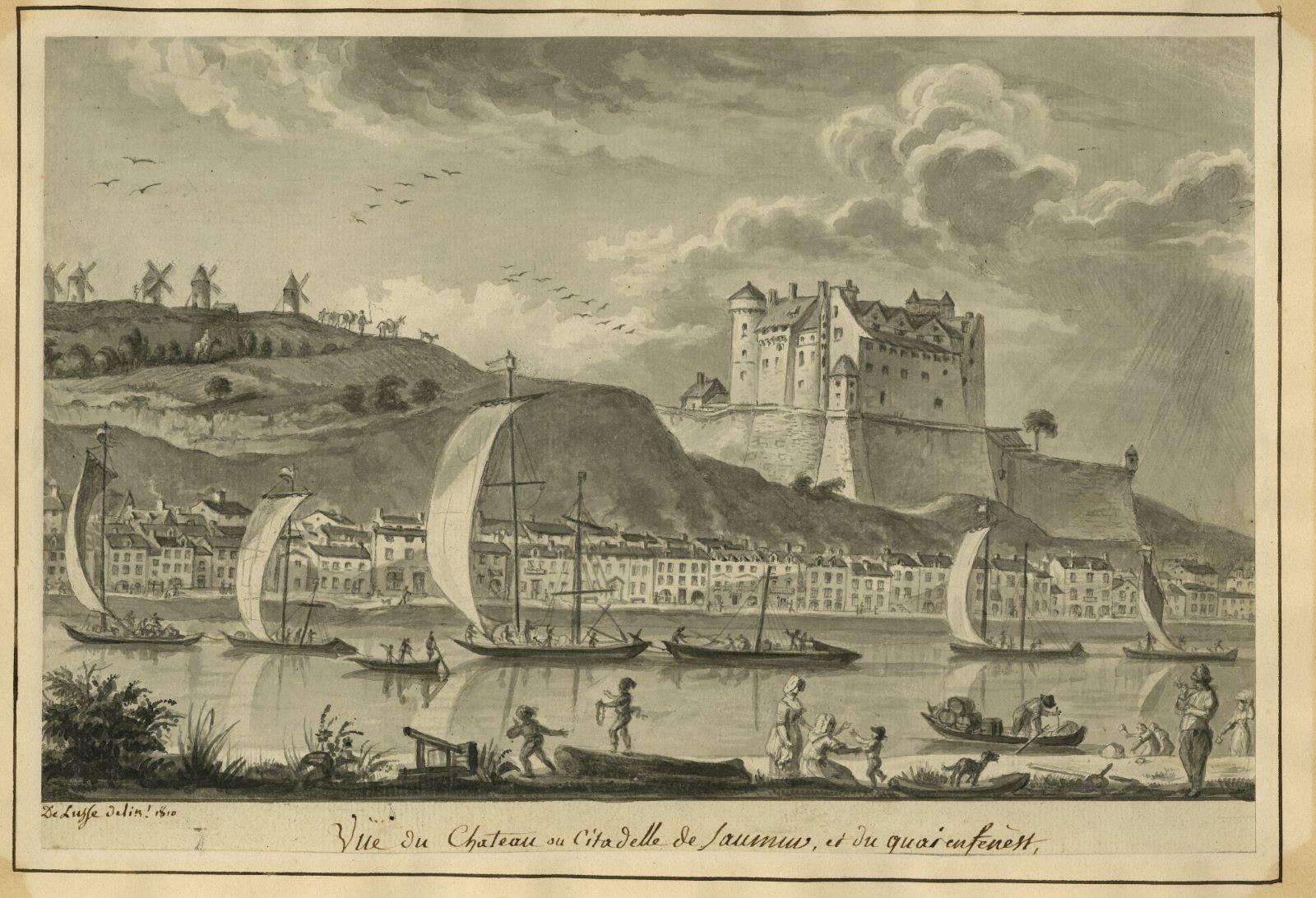 Vue du chateau ou Citadelle de Saumur, et du quai enfenèst (titre inscrit)_0