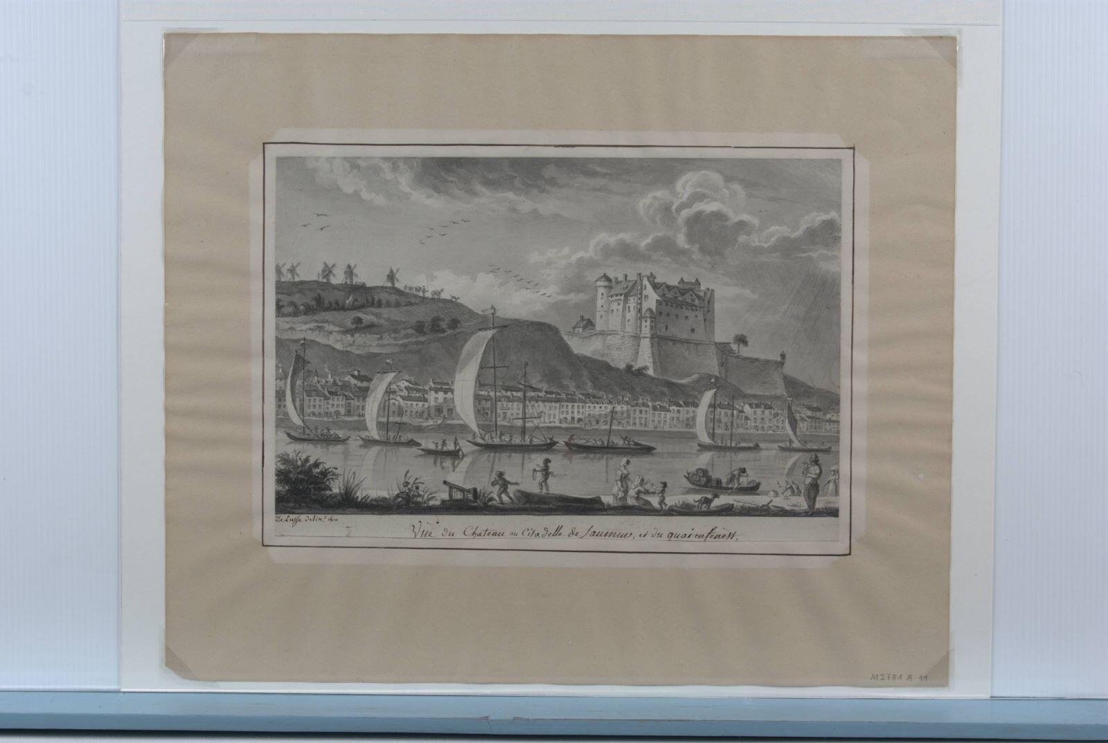 Vue du chateau ou Citadelle de Saumur, et du quai enfenèst (titre inscrit)_1