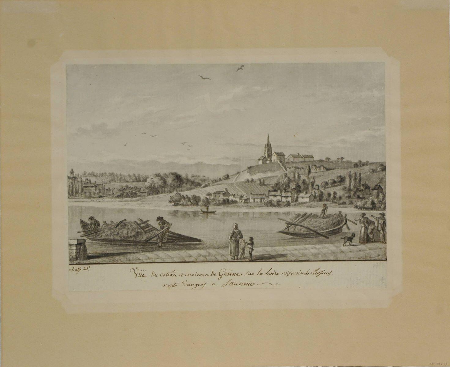 Vüe du coteau et environs de Gennes sur la Loire vis à vis Les Rosiers / route d’angers à Saumur. (titre inscrit)_0