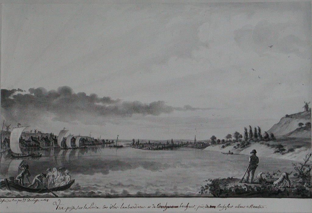 Vüe prise sur la Loire des isles lanbardières et de beuyart près de Rochefort allant à Nantes.  (titre inscrit)_0