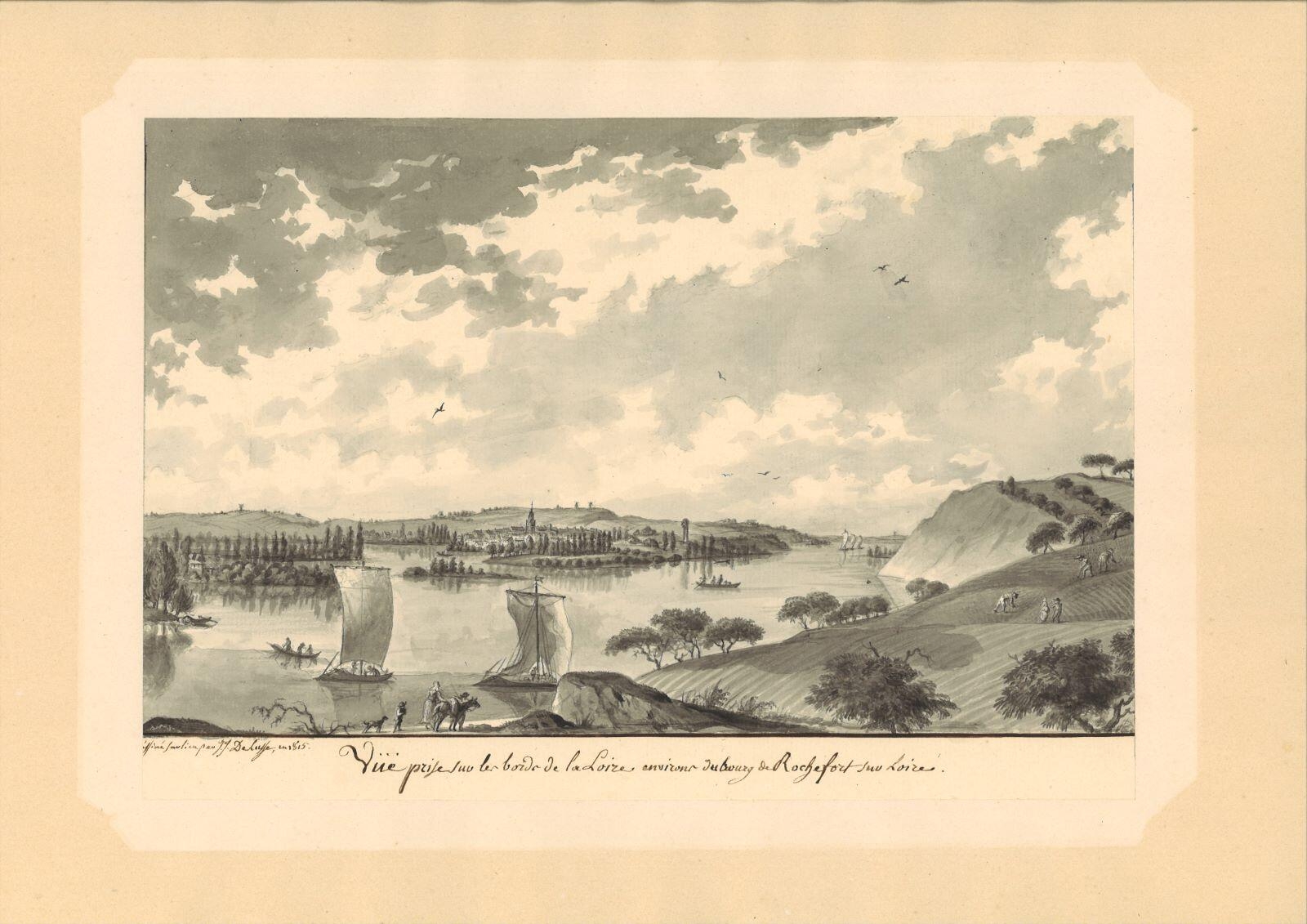 Vüe prise sur les bords de la Loire, environs du bourg de Rochefort sur Loire. (titre inscrit)_0