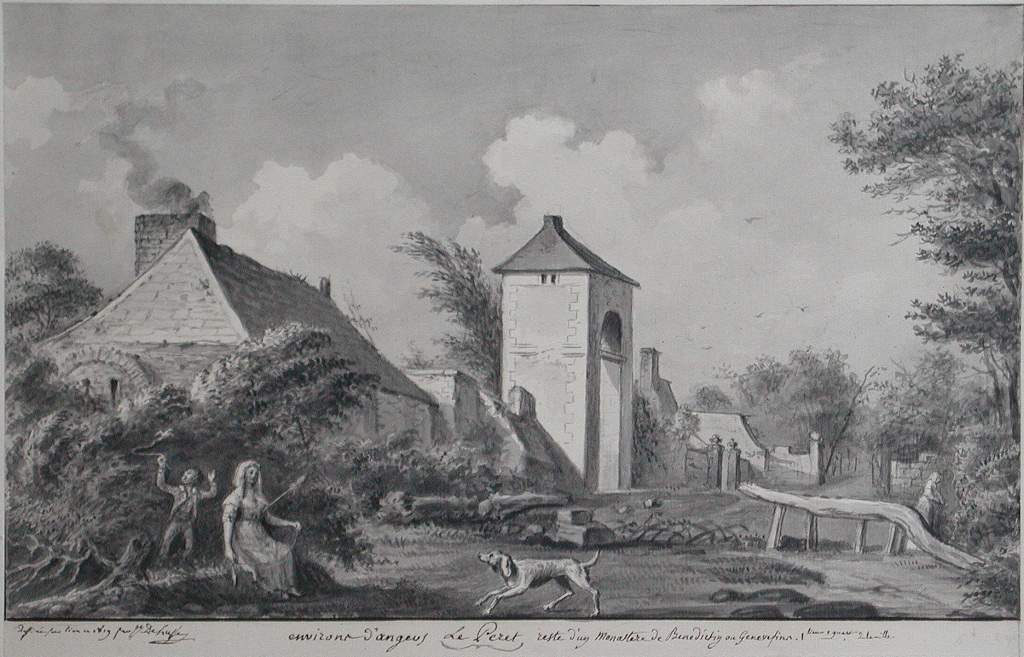Environ d’angers le Peret reste d’un monastère de Bénédictins ou Génovéfains. 1 lieue 1 quart de la ville.  (titre inscrit)_0