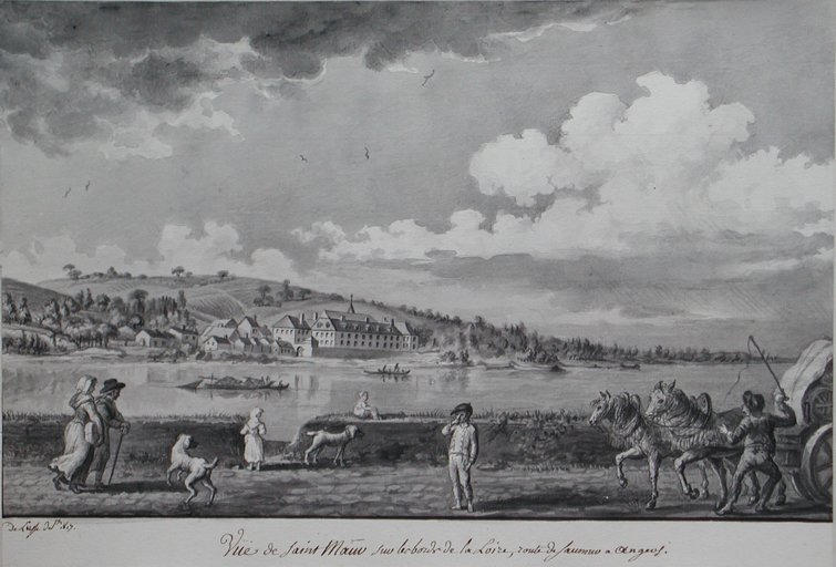 Vüe de Saint Maur sur les bords de la Loire, route de Saumur à Angers. (titre inscrit)_0