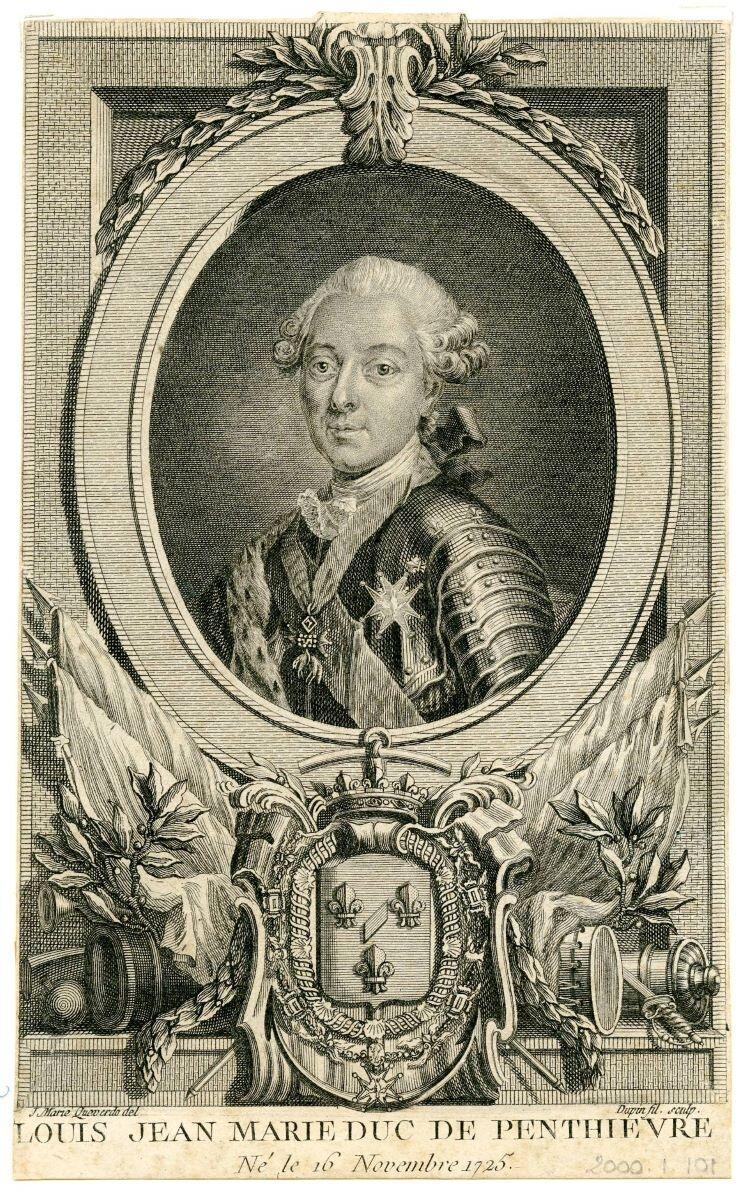 Louis Jean Marie Duc de Penthièvre né le 16 Novembre 1725. (titre inscrit)_0