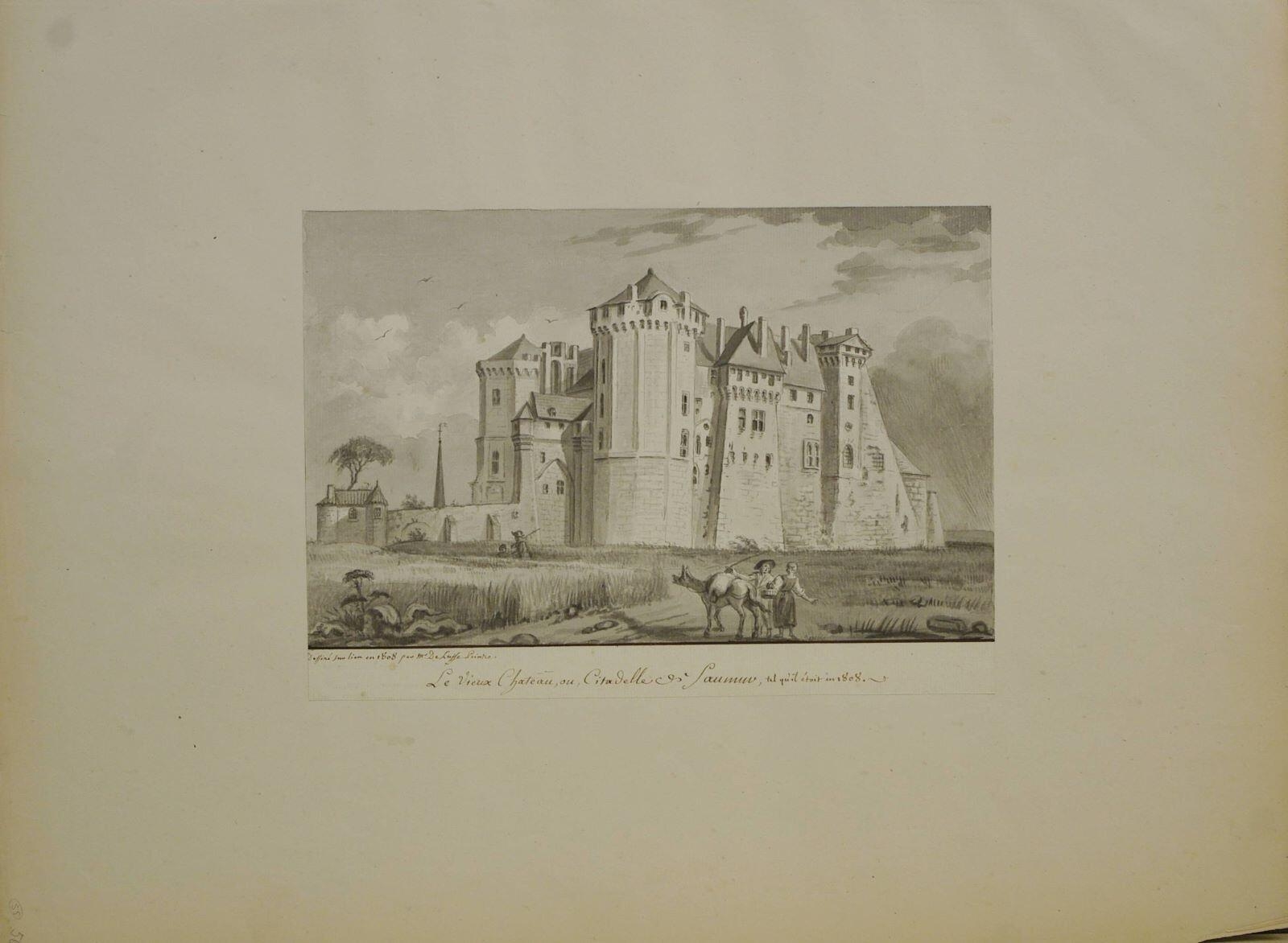 Le Vieux Château, ou, Citadelle de saumur, tel qu’il était en 1808 (titre inscrit)_0