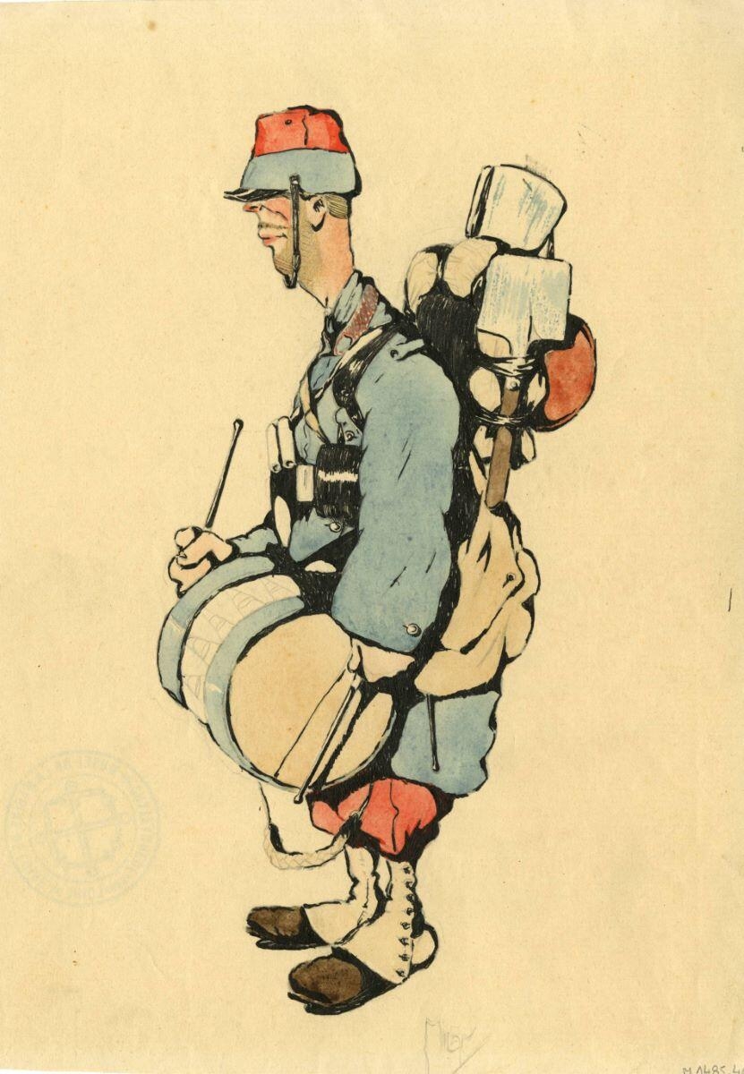 Tambour infanterie, André Milan, 1914-1918
