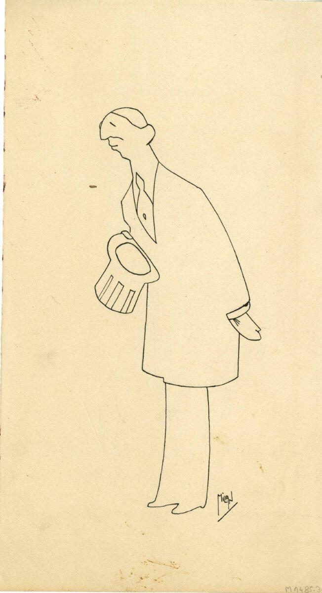 Homme au haut de forme, André Milan, 1er quart 20e siècle