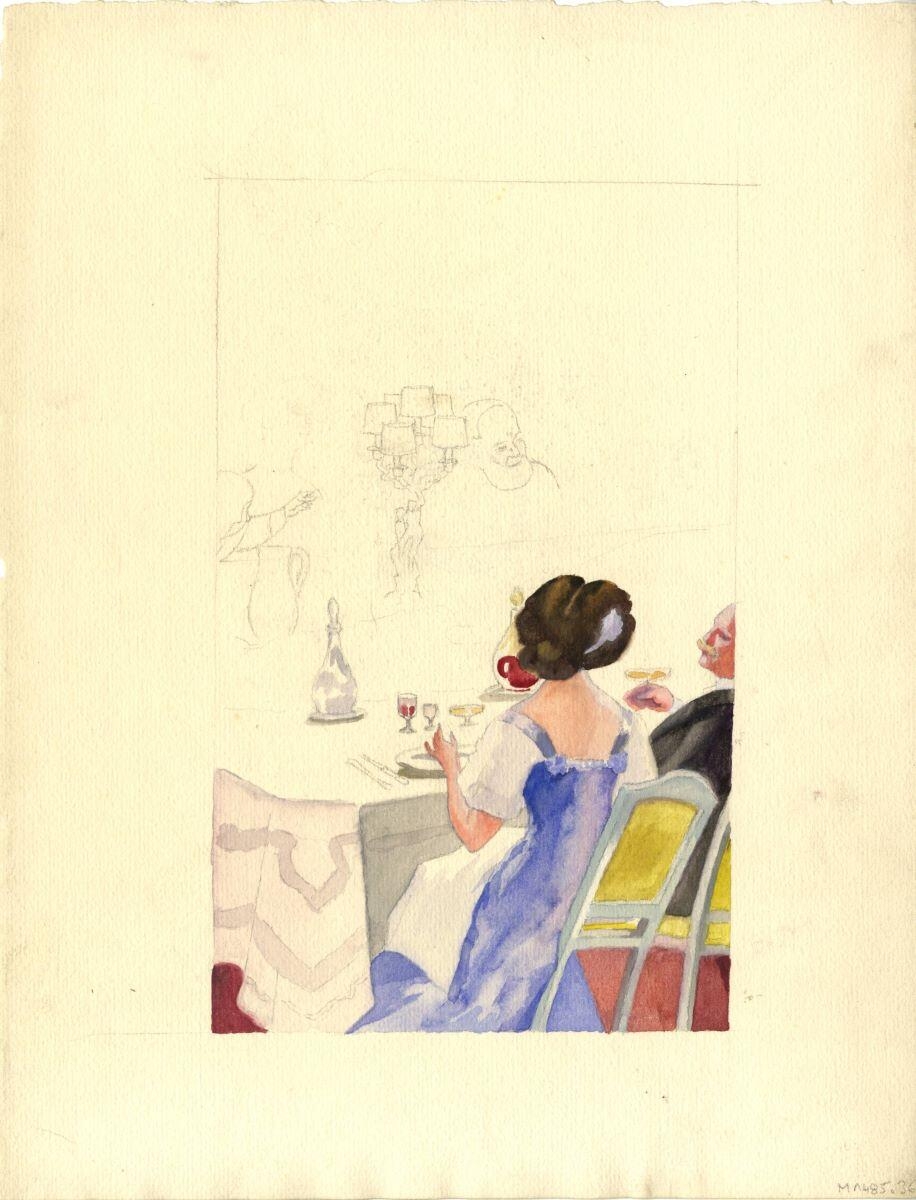 Le souper, André Milan, 1er quart 20e siècle
