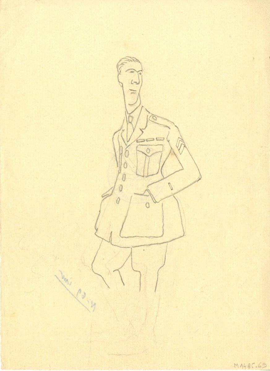 Officier, André Milan, 1er quart 20e siècle