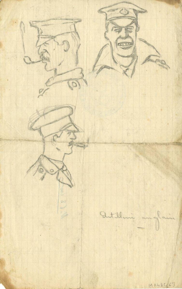 Artillerie anglaise (titre inscrit), André Milan, 1er quart 20e siècle