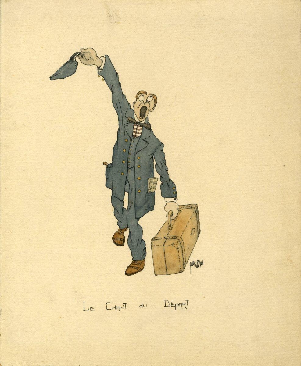 "Le chant du départ" (titre inscrit), André Milan, 1914