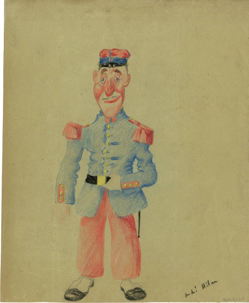 Soldat d'infanterie, André Milan, 1er quart 20e siècle