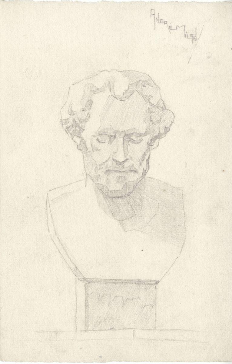 buste, André Milan, 1910