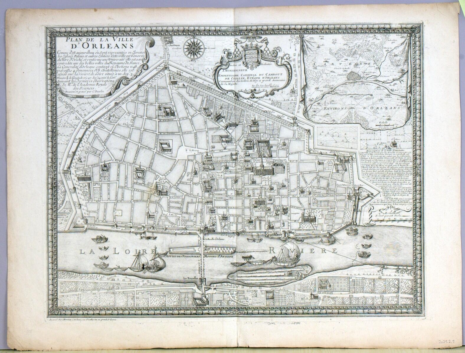 PLAN DE LA VILLE / D’ORLEANS (titre inscrit), Charles Inselin, 4e quart 17e siècle, 1er quart 18e siècle