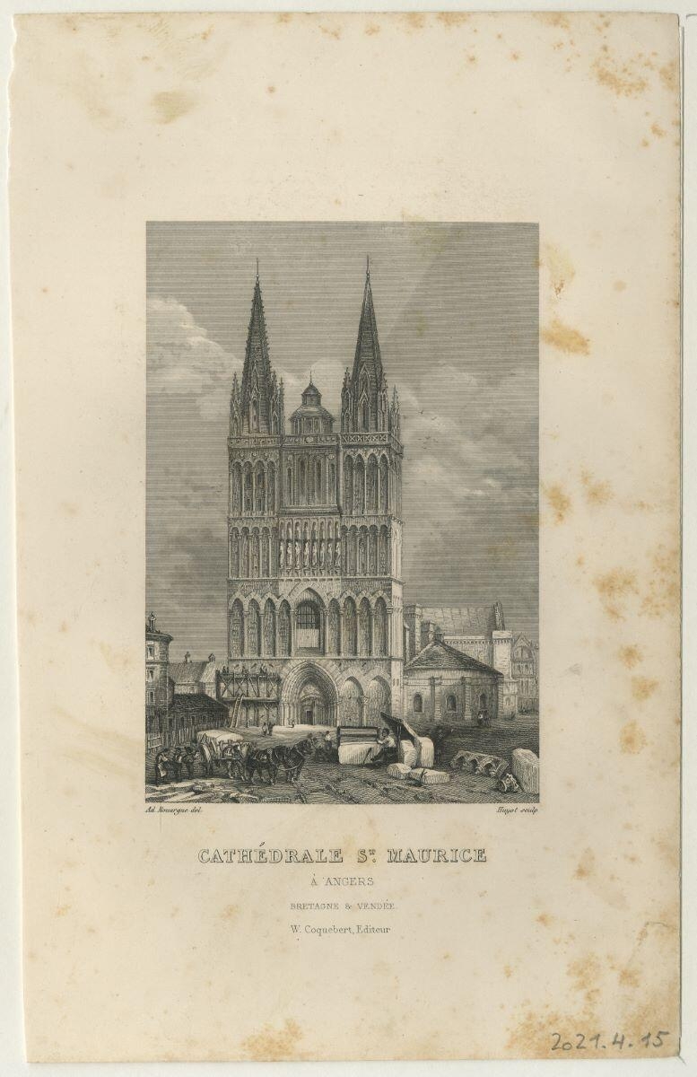 Cathédrale St Maurice à Angers (titre inscrit), Adolphe Rouargue, 1845