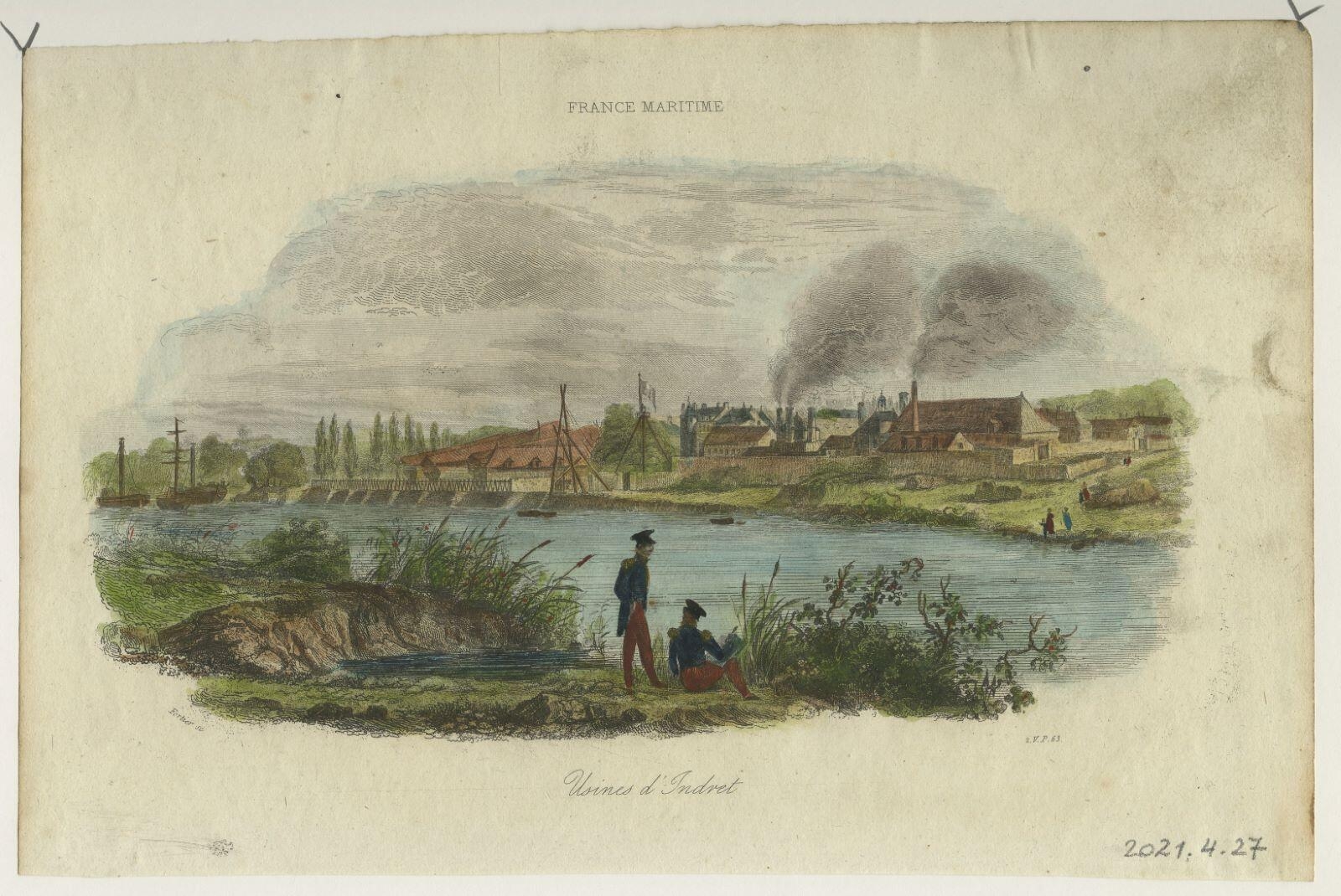 Usines d'Indret (titre inscrit), Claude-François Fortier, 1835 avant