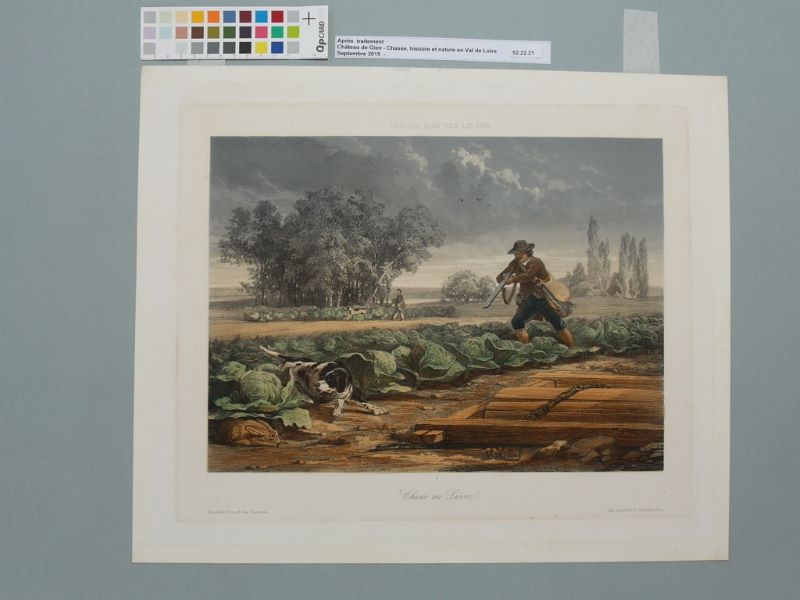Chasse au lièvre (titre inscrit), Martinus Antonius Kuytenbrouwer, 1862