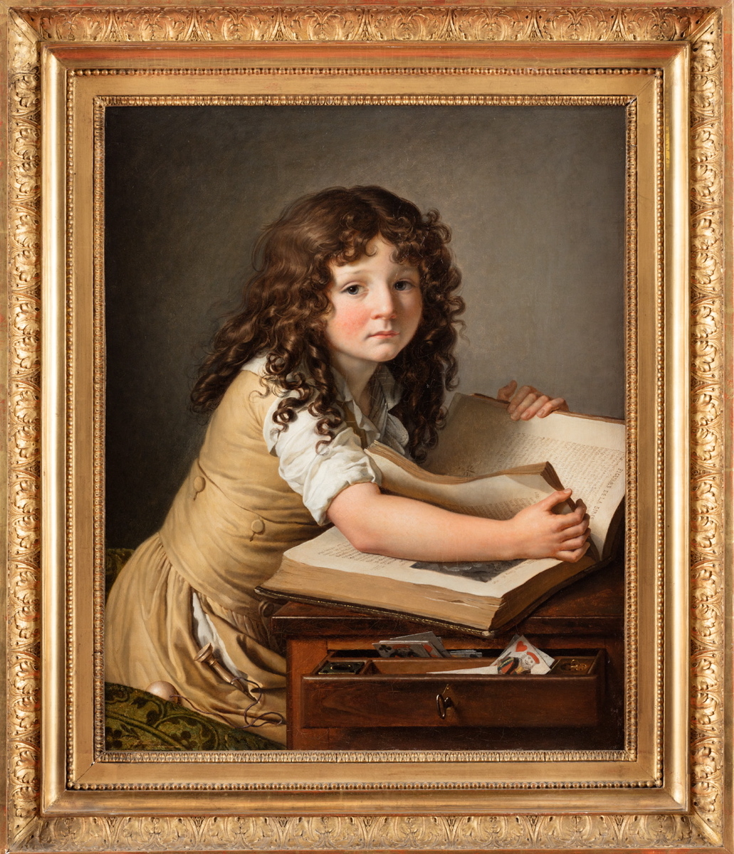 Un jeune enfant regardant les "Figures de la Bible" (portrait de Benoît-Agnès Trioson)_0
