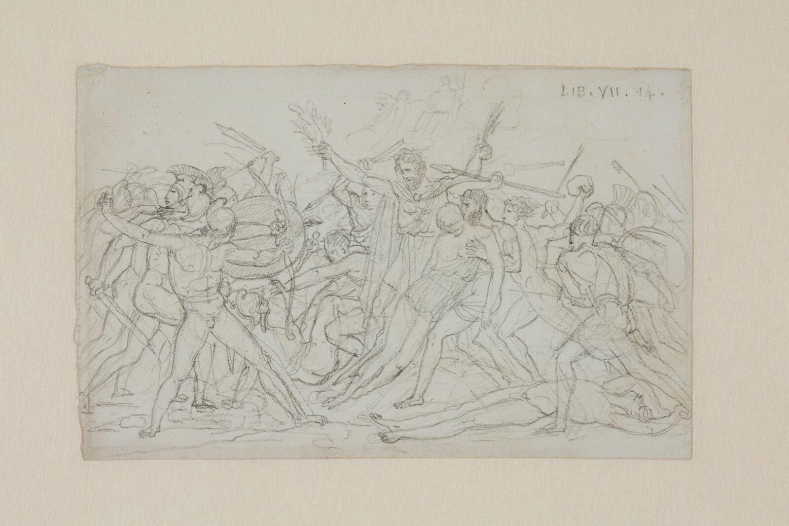 Combat entre les Troyens et les paysans du Latium, Anne-Louis Girodet