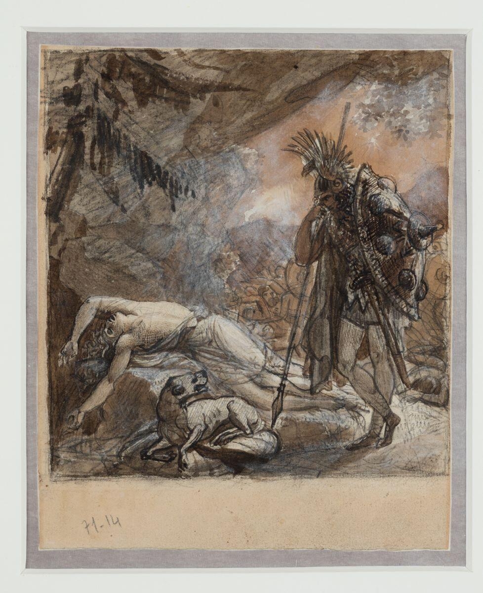 Cathmor devant le cadavre de Fillan_0