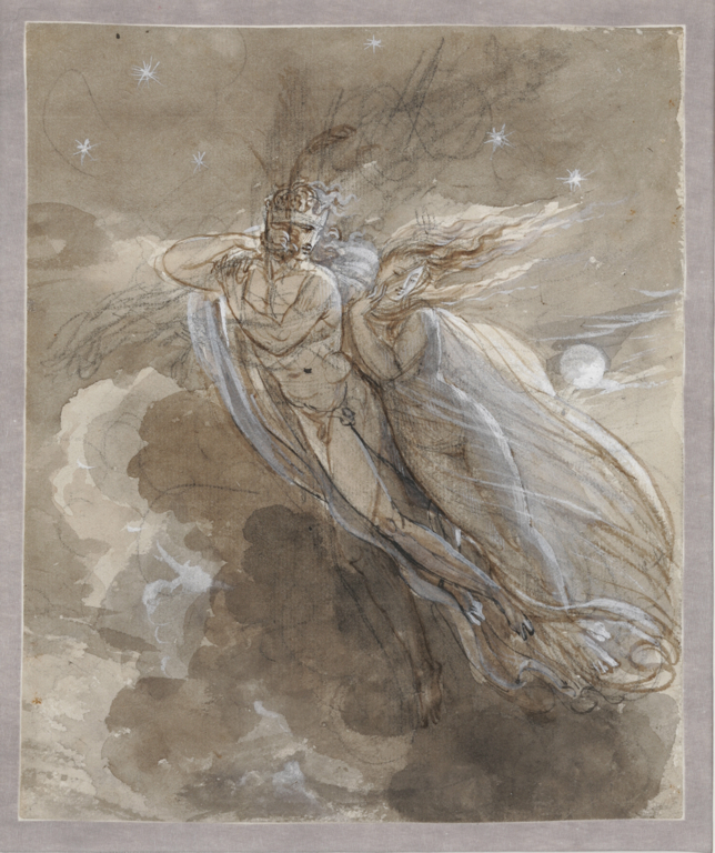 Les ombres d’Evirallina et d’Oscar glissant dans le vent du soir, Anne-Louis Girodet
