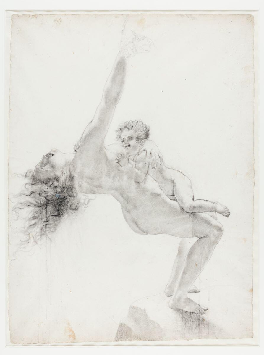Etude pour "Une Scène de déluge", la mère et son enfant, Anne-Louis Girodet, 1806 de