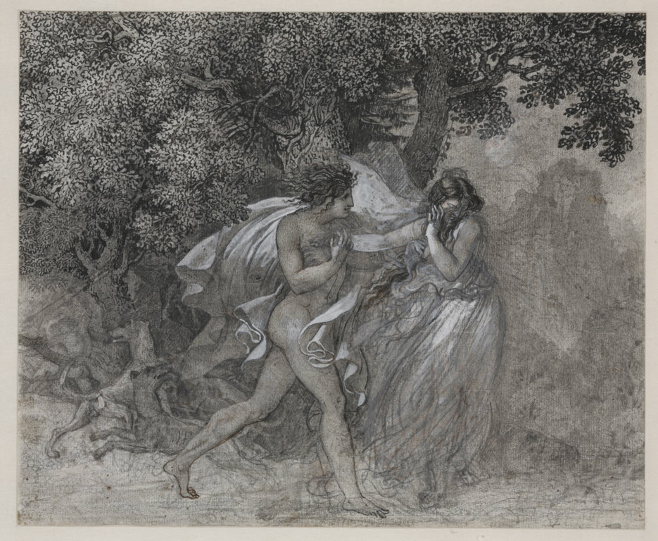 Scène d’Ossian, Crothar et Collama, Guerre de Temora, chant II, Anne-Louis Girodet