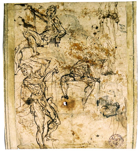 Personnages (titre factice), Lodovico Carracci, 4e quart 16e siècle, 1er quart 17e siècle