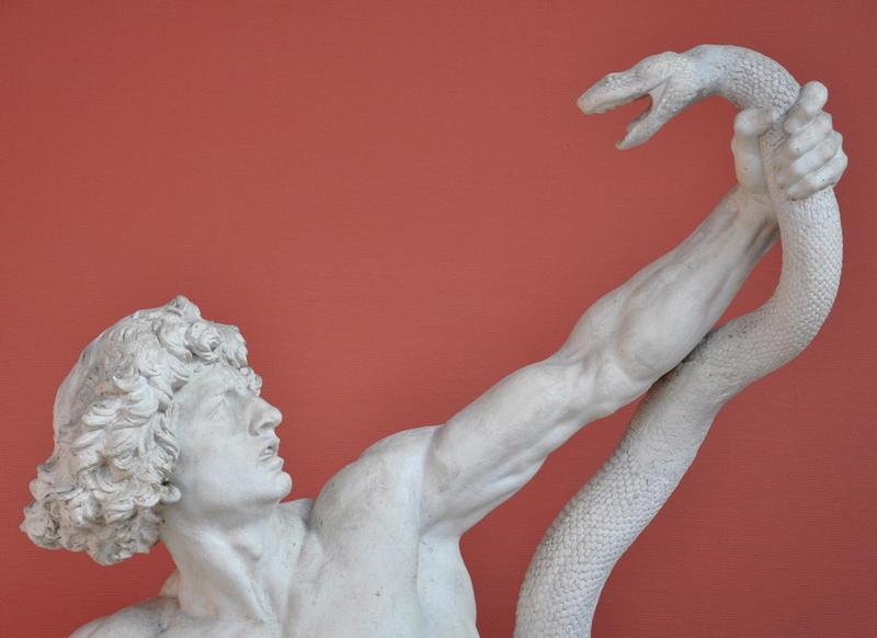 L'Age de pierre ; Homme combattant un serpent_5