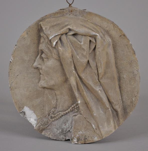 Profil gauche de femme âgée ; Italienne âgée, Paul Dubois, 1860