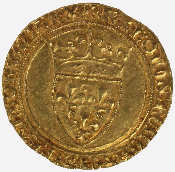 Ecu d'or à la couronne, Charles VI, Sainte-Menehould, 3ème émission_0