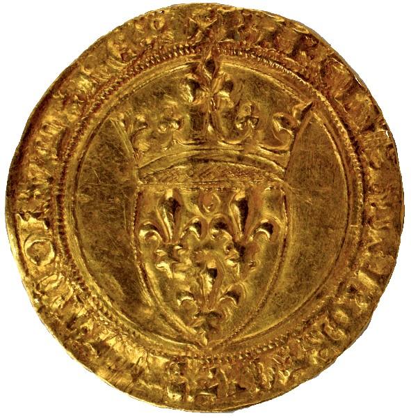Ecu d'or à la couronne, Charles VI, Sainte-Menehould, 5ème émission_0